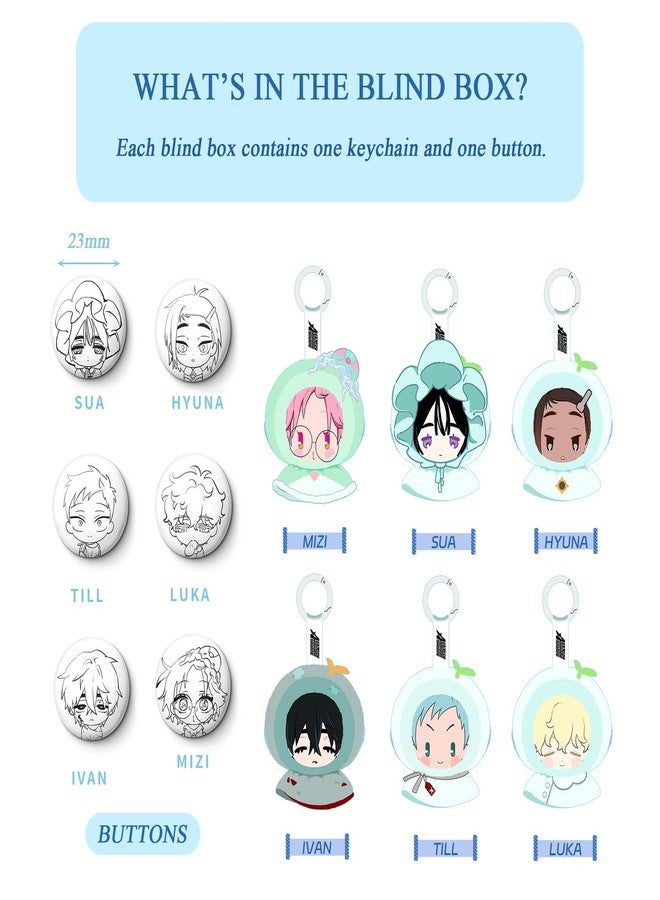 YJacuing Anime Alien Stage Teruterubozu Series Mystery Blind Box Keychains, Officially Licensed Collectible Chibi Bag Charm (Single Box, Contains One Random Character) - Image 4